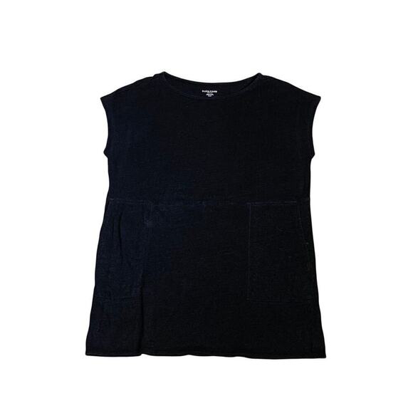 Eileen Fisher Petites Black Casual Boxy Mini Dress    - Size PS - Picture 3 of 7